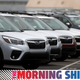 RICHMOND, CALIFORNIA - MAY 14: Brand new Subaru cars sit in storage lot at Auto Warehouse Co. on May 14, 2021 in Richmond, California. New cars are becoming hard to find and the prices have surged as dealerships are having trouble with inventory due to the global chip shortage and global supply chain issues brought on by COVID-19-related complications.